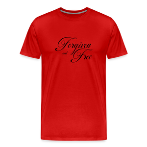 Forgiven & Free - Unisex Premium T-Shirt - red