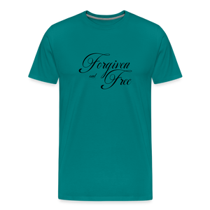 Forgiven & Free - Unisex Premium T-Shirt - teal