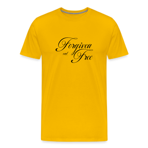 Forgiven & Free - Unisex Premium T-Shirt - sun yellow