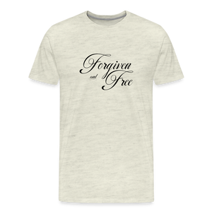Forgiven & Free - Unisex Premium T-Shirt - heather oatmeal