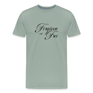 Forgiven & Free - Unisex Premium T-Shirt - steel green