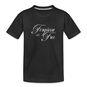 Forgiven & Free - Toddler Premium Organic T-Shirt - black