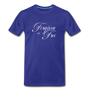 Forgiven & Free - Men’s Premium Organic T-Shirt - royal blue