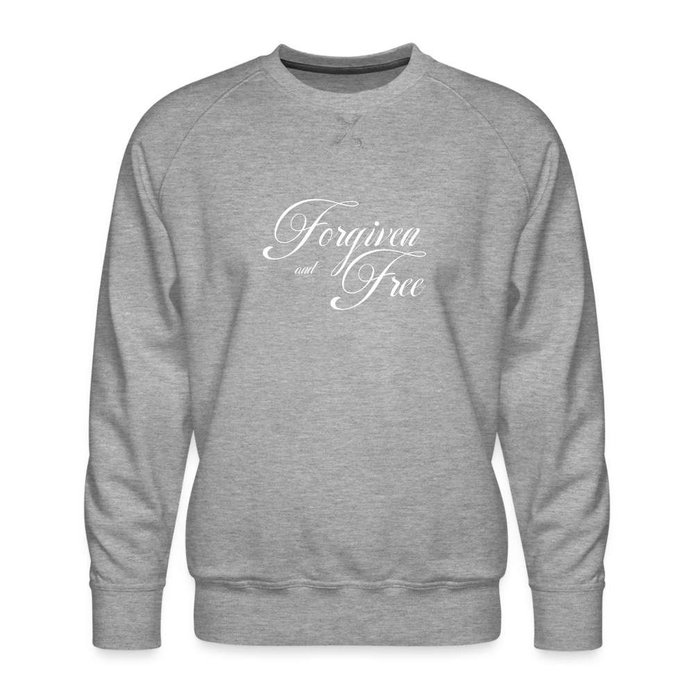 Forgiven & Free - Men’s Premium Sweatshirt - heather grey
