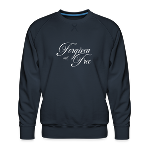 Forgiven & Free - Men’s Premium Sweatshirt - navy