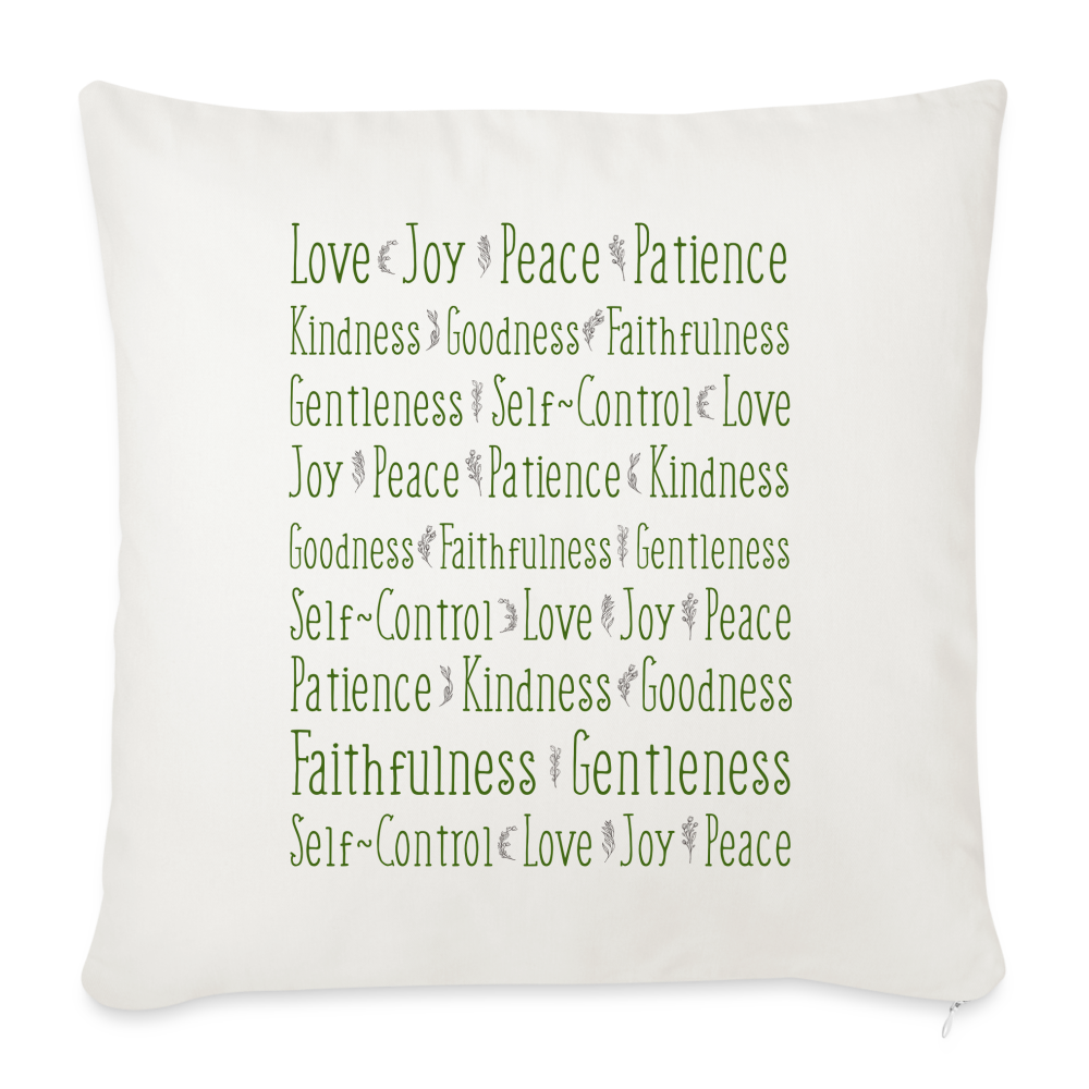 Fruit of the Spirit - Throw Pillow Cover - natural white