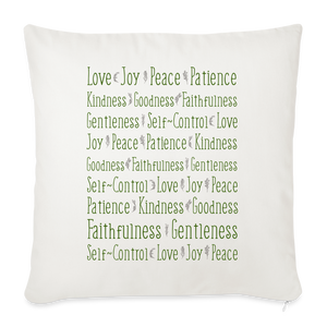 Fruit of the Spirit - Throw Pillow Cover - natural white