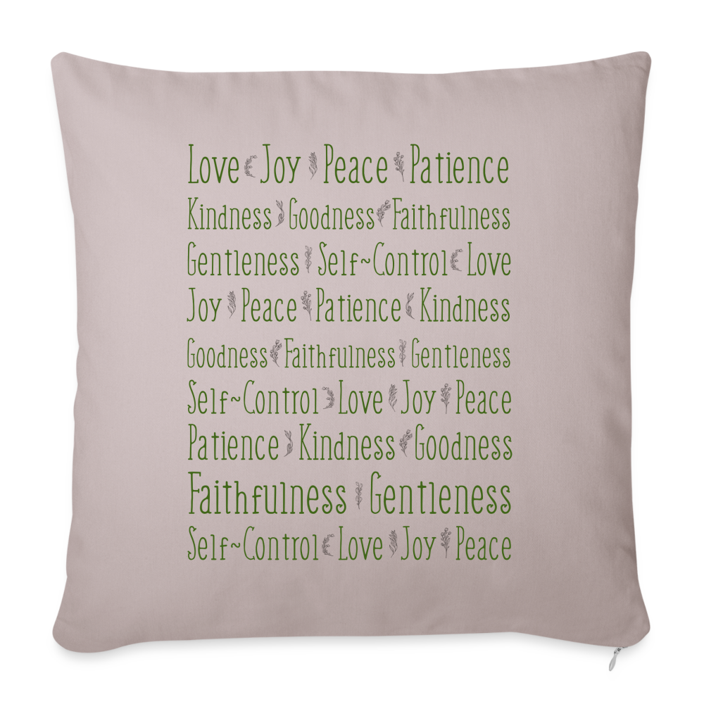 Fruit of the Spirit - Throw Pillow Cover - light taupe