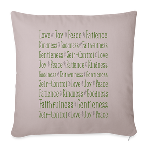 Fruit of the Spirit - Throw Pillow Cover - light taupe