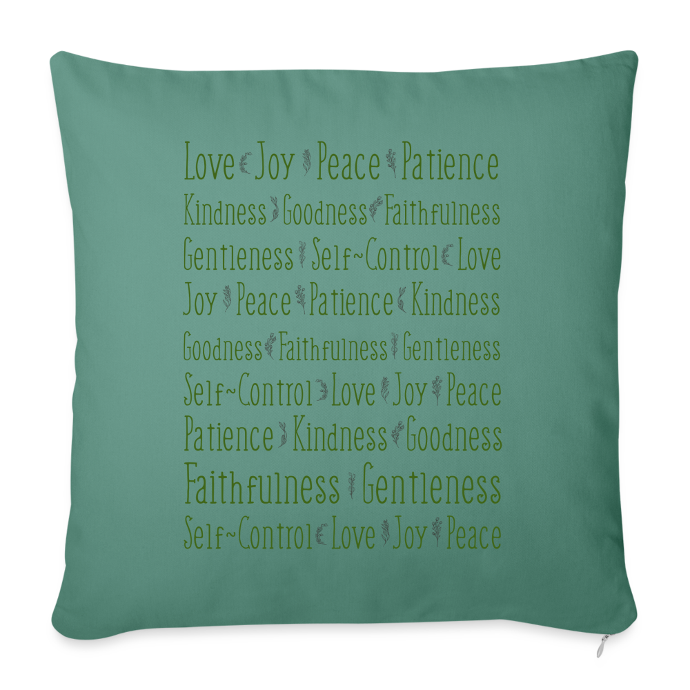 Fruit of the Spirit - Throw Pillow Cover - cypress green