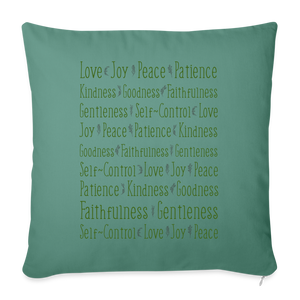 Fruit of the Spirit - Throw Pillow Cover - cypress green