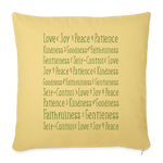 Fruit of the Spirit - Throw Pillow Cover - washed yellow