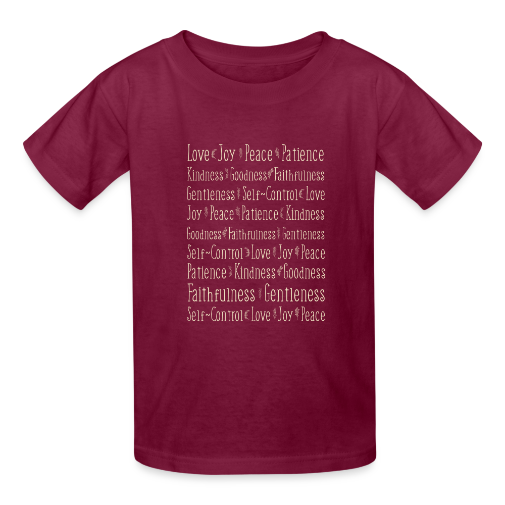 Fruit of the Spirit - Kids' T-Shirt - burgundy