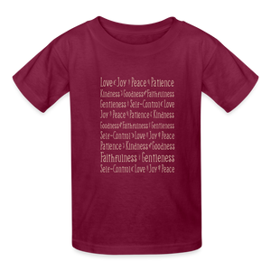 Fruit of the Spirit - Kids' T-Shirt - burgundy
