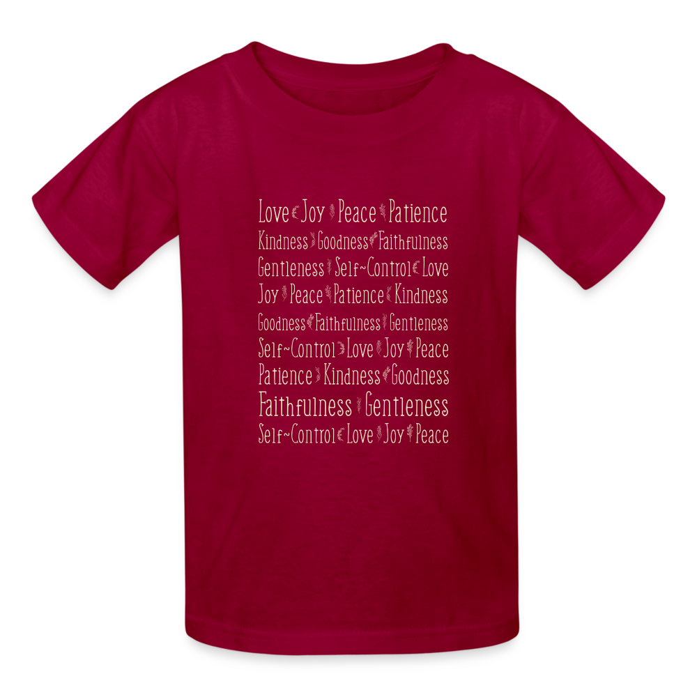 Fruit of the Spirit - Kids' T-Shirt - dark red