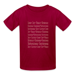 Fruit of the Spirit - Kids' T-Shirt - dark red
