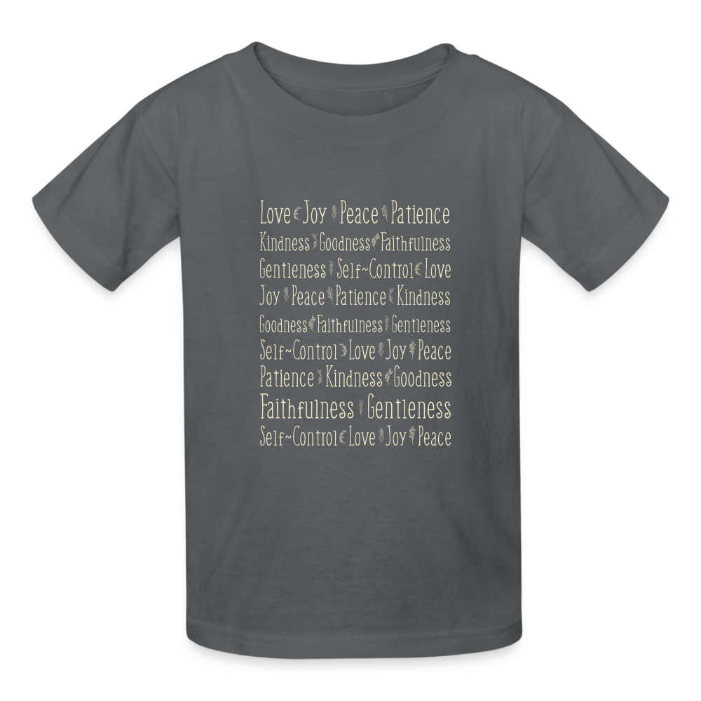 Fruit of the Spirit - Kids' T-Shirt - charcoal
