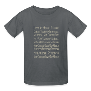 Fruit of the Spirit - Kids' T-Shirt - charcoal