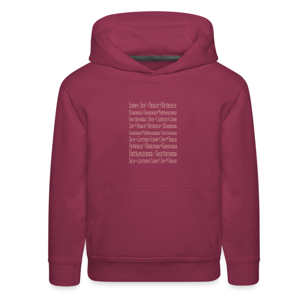 Fruit of the Spirit - Kids‘ Premium Hoodie - burgundy