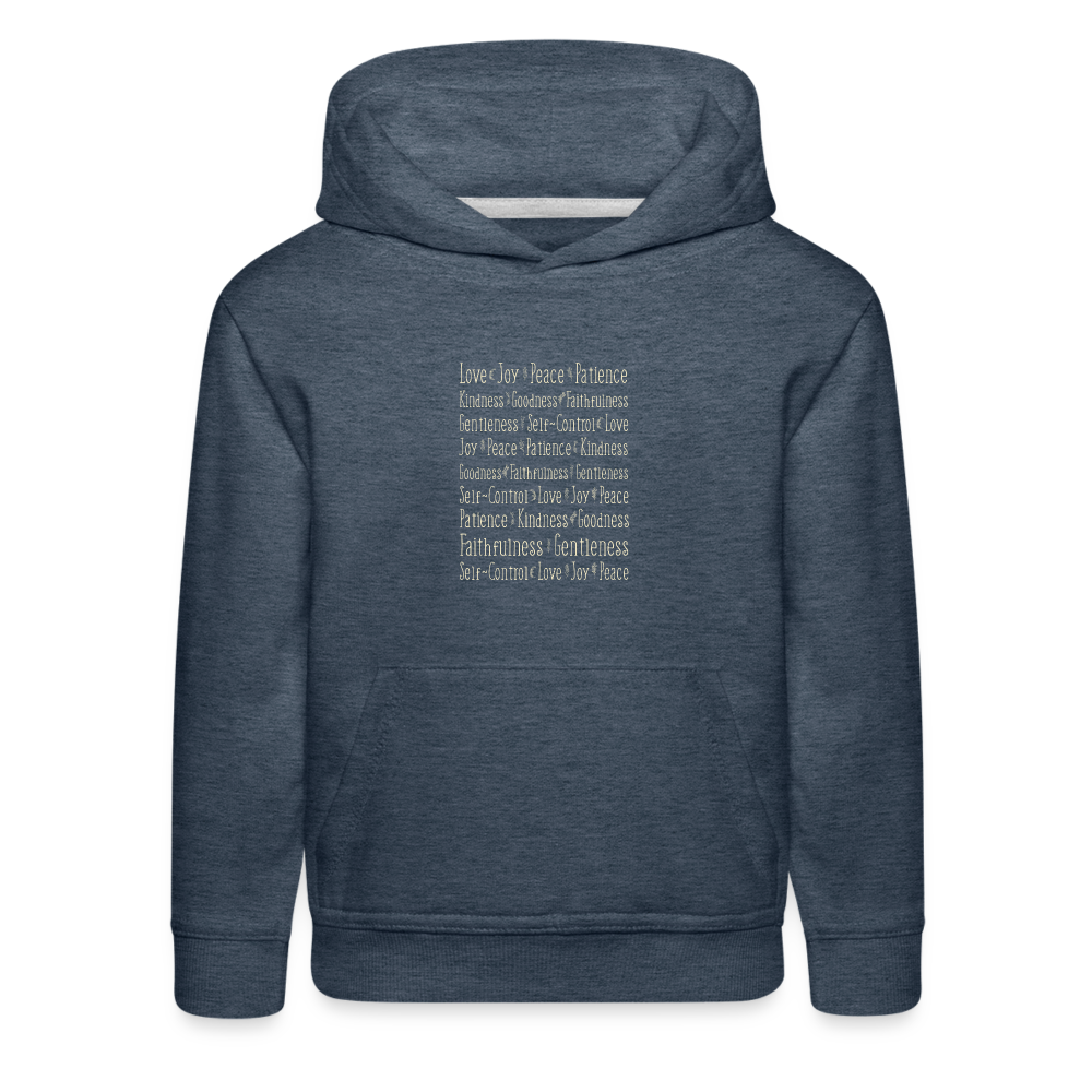 Fruit of the Spirit - Kids‘ Premium Hoodie - heather denim