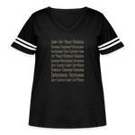 Fruit of the Spirit - Women's Curvy Vintage Sport T-Shirt - black/white