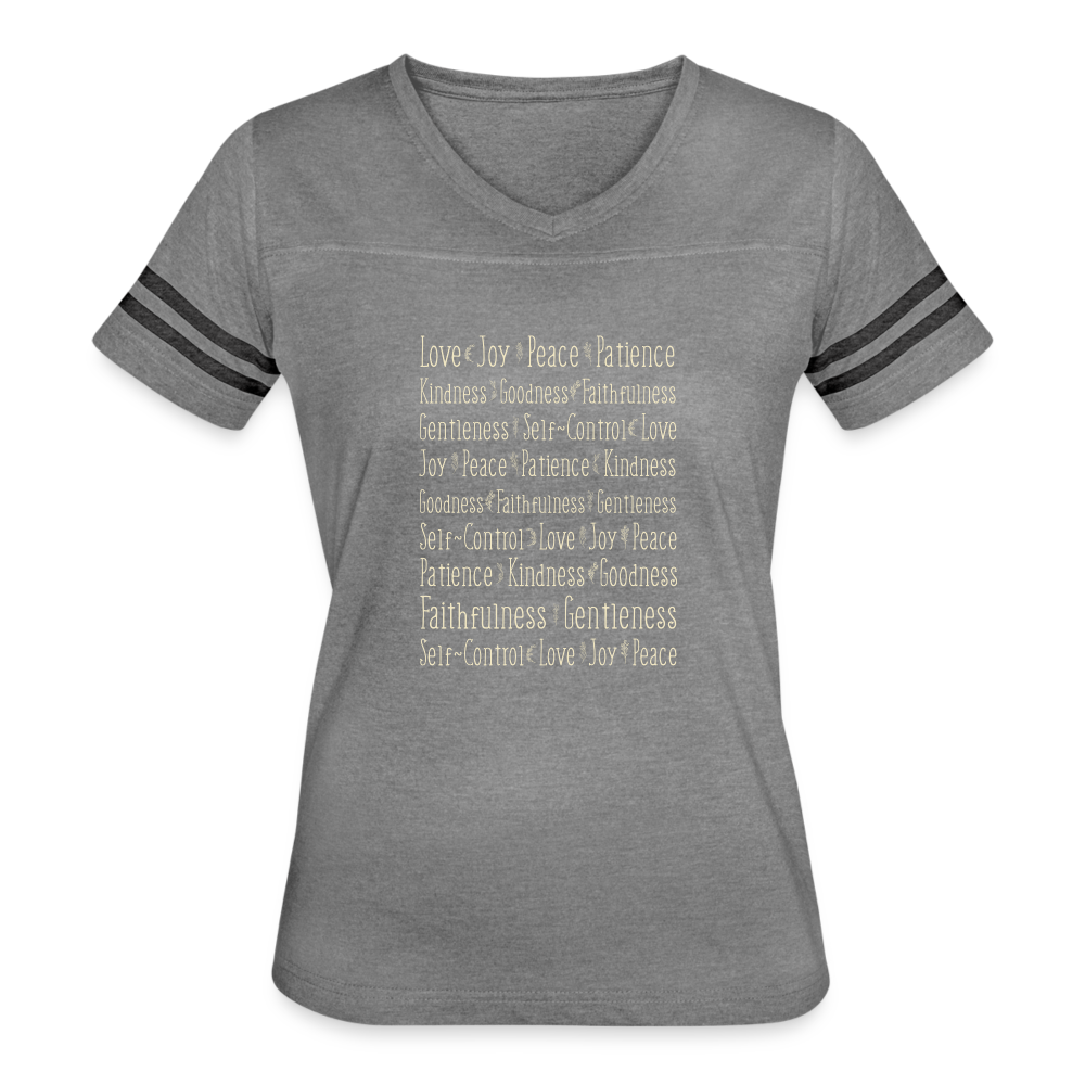 Fruit of the Spirit - Women’s Vintage Sport T-Shirt - heather gray/charcoal