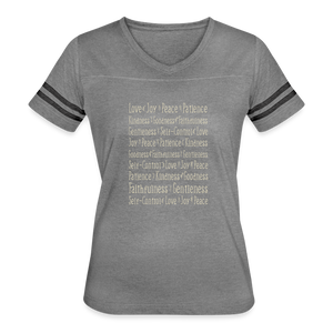 Fruit of the Spirit - Women’s Vintage Sport T-Shirt - heather gray/charcoal