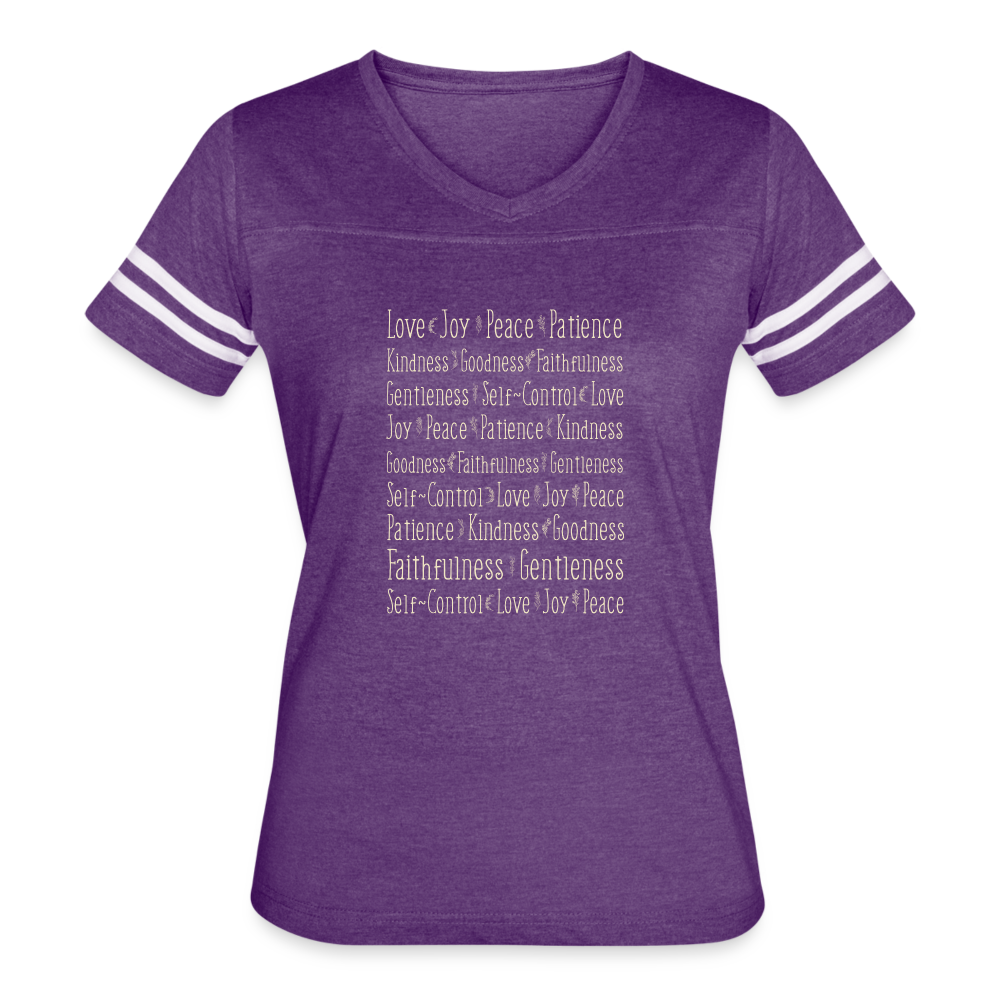 Fruit of the Spirit - Women’s Vintage Sport T-Shirt - vintage purple/white