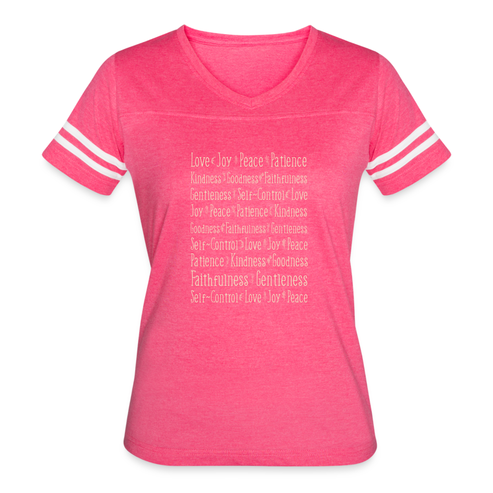 Fruit of the Spirit - Women’s Vintage Sport T-Shirt - vintage pink/white