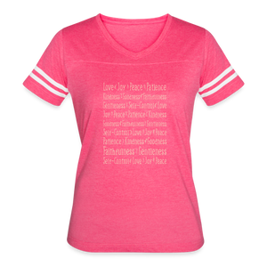 Fruit of the Spirit - Women’s Vintage Sport T-Shirt - vintage pink/white