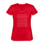 Fruit of the Spirit - Women's V-Neck T-Shirt - red