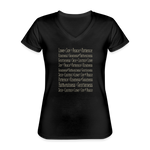 Fruit of the Spirit - Women's V-Neck T-Shirt - black