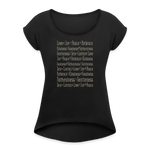 Fruit of the Spirit - Women's Roll Cuff T-Shirt - black