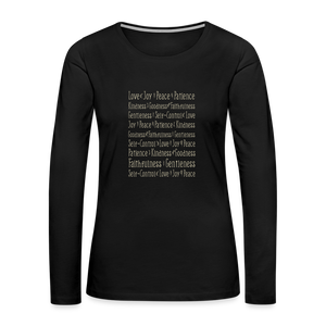 Fruit of the Spirit - Women's Premium Long Sleeve T-Shirt - black
