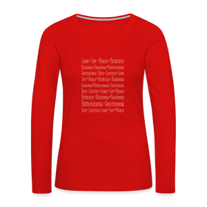 Fruit of the Spirit - Women's Premium Long Sleeve T-Shirt - red