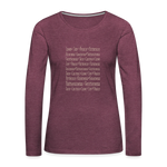 Fruit of the Spirit - Women's Premium Long Sleeve T-Shirt - heather burgundy