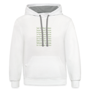 Fruit of the Spirit - Contrast Hoodie - white/gray