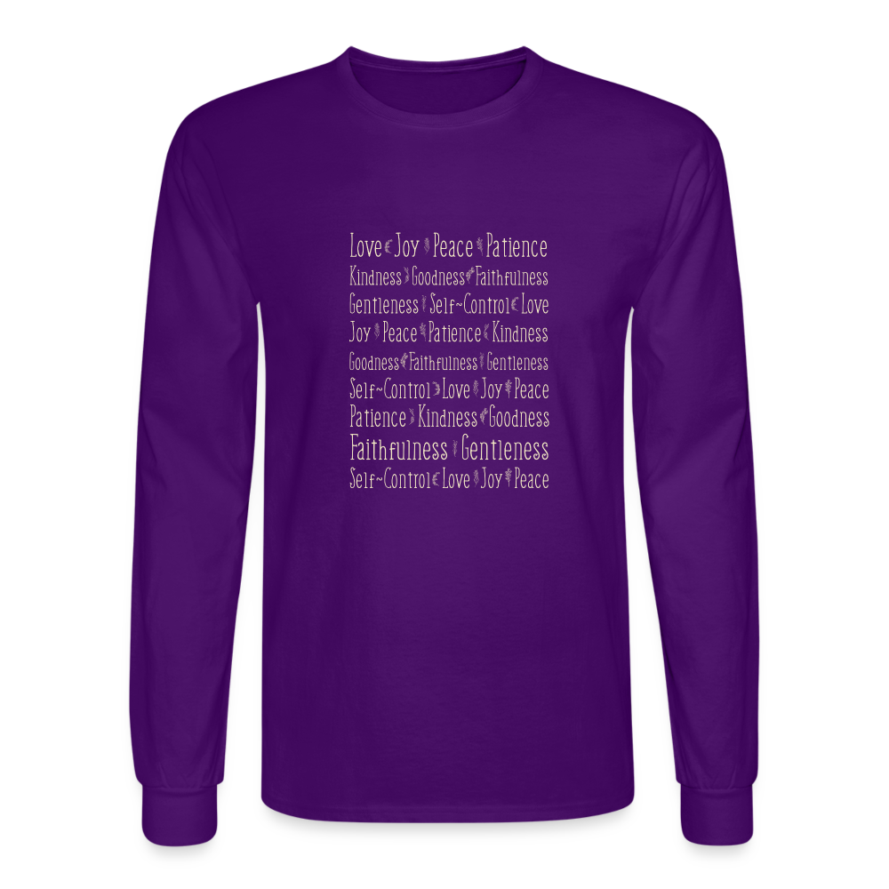 Fruit of the Spirit - Men's Long Sleeve T-Shirt - purple
