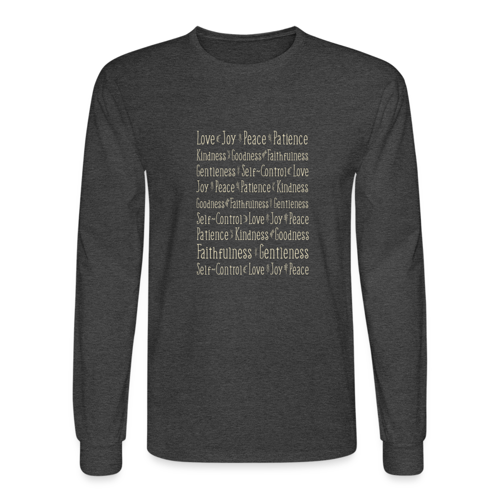 Fruit of the Spirit - Men's Long Sleeve T-Shirt - heather black