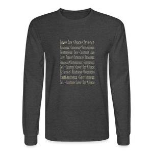 Fruit of the Spirit - Men's Long Sleeve T-Shirt - heather black