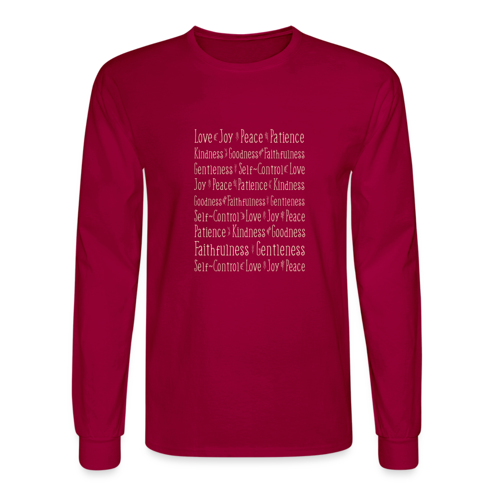 Fruit of the Spirit - Men's Long Sleeve T-Shirt - dark red