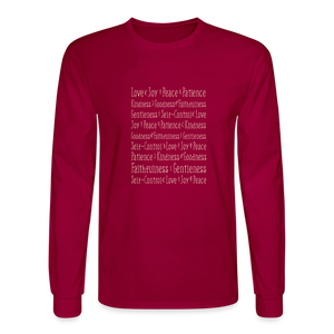 Fruit of the Spirit - Men's Long Sleeve T-Shirt - dark red