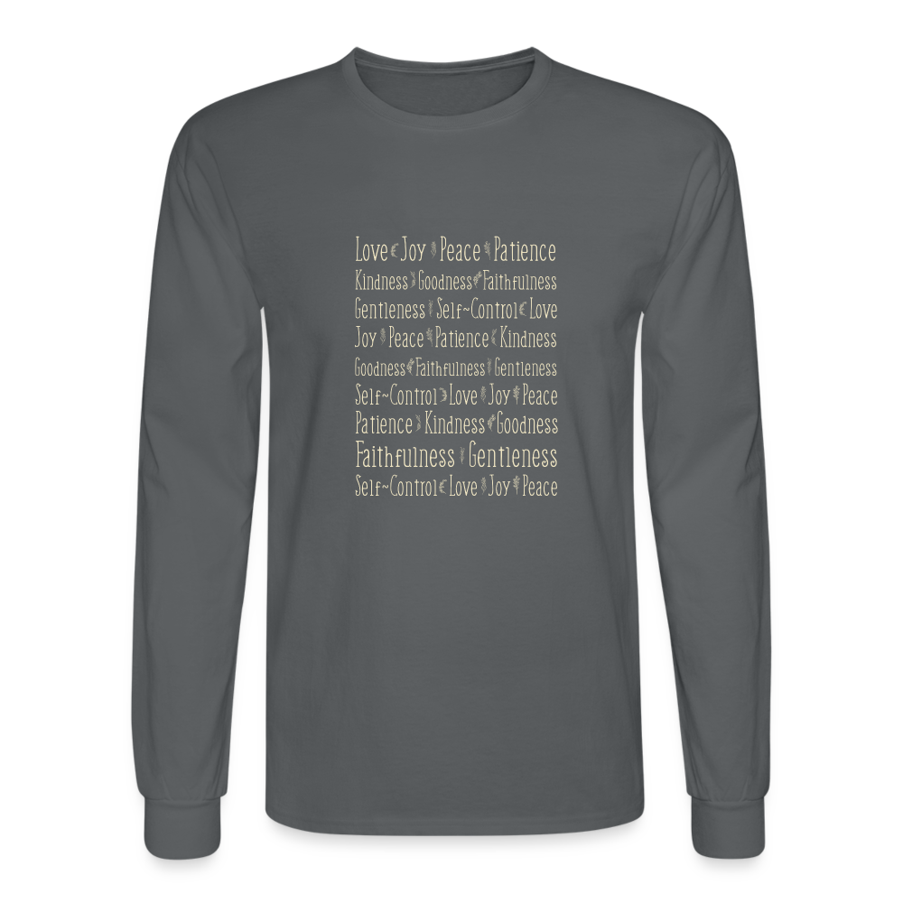 Fruit of the Spirit - Men's Long Sleeve T-Shirt - charcoal
