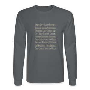 Fruit of the Spirit - Men's Long Sleeve T-Shirt - charcoal