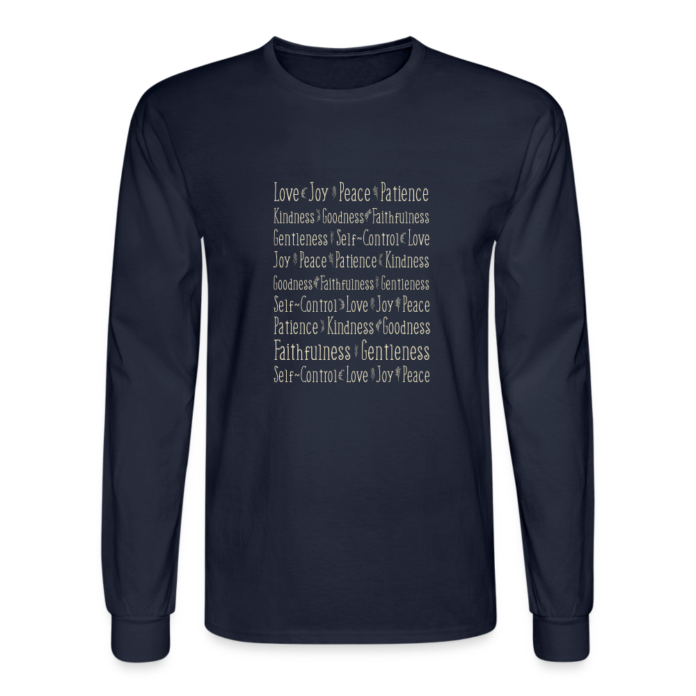 Fruit of the Spirit - Men's Long Sleeve T-Shirt - navy