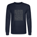 Fruit of the Spirit - Men's Long Sleeve T-Shirt - navy