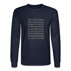Fruit of the Spirit - Men's Long Sleeve T-Shirt - navy