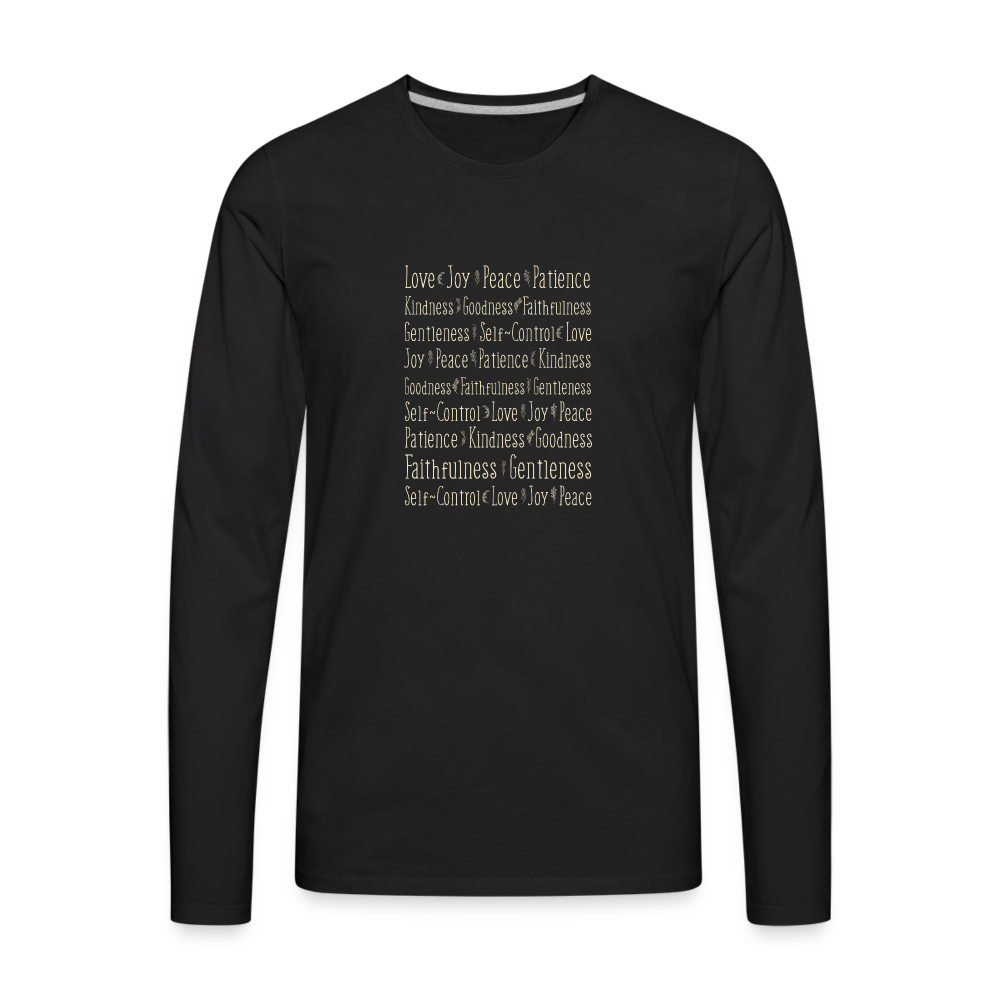 Fruit of the Spirit - Men's Premium Long Sleeve T-Shirt - black