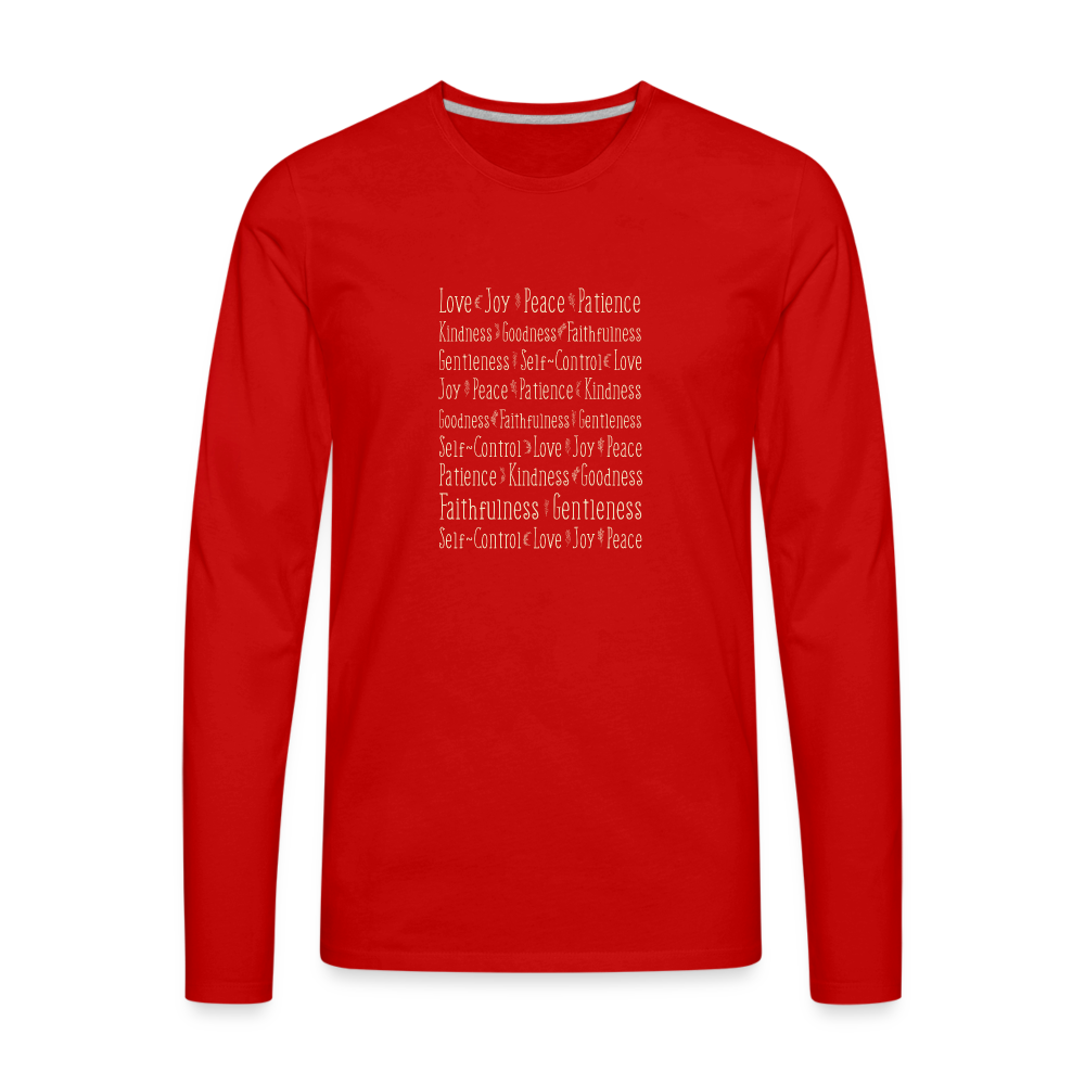 Fruit of the Spirit - Men's Premium Long Sleeve T-Shirt - red