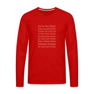 Fruit of the Spirit - Men's Premium Long Sleeve T-Shirt - red